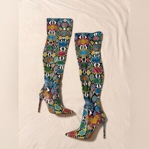 Steve Madden Vava Thigh-High Boots- with Handbag